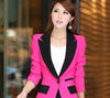 5Colors New Autumn Spring Elegant Women Blazers Coat Notched Patchwork Fashion Slim Ladies Suits Jackets Long Sleeve S11-2