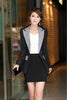 5Colors New Autumn Spring Elegant Women Blazers Coat Notched Patchwork Fashion Slim Ladies Suits Jackets Long Sleeve S11-2