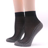 5Pair Women Socks Female Socks Summer Skin Color/Black Sock Thin Transparent Socks Elastic Short Wear-Resistant Botto Sokken