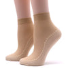 5Pair Women Socks Female Socks Summer Skin Color/Black Sock Thin Transparent Socks Elastic Short Wear-Resistant Botto Sokken