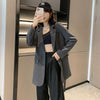 5XL Jacket Women 2022 Autumn and Winter Korean Style Elegant Loose Single-breasted Ladies Long-sleeved Suit