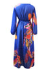 5XL Plus Size Women Long Sleeve Maxi Dress Bohemian Empire V-Neck Sexy Dress Chiffon Party Lantern Sleeve Casual Dress Vestidos