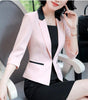 5XL Spring Plus Size Office Women's Suit Blazer Slim White Jacket Female Button Feminine Coat Patchwork Coats Jackets Blazers
