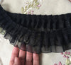 5cm Wide  Cotton Embroidery white black lace fabric DIY sewing collar ribbon applique trim dress guipure wedding supply