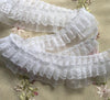 5cm Wide  Cotton Embroidery white black lace fabric DIY sewing collar ribbon applique trim dress guipure wedding supply