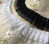 5cm Wide  Cotton Embroidery white black lace fabric DIY sewing collar ribbon applique trim dress guipure wedding supply