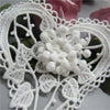 5pcs 10*10.5cm Cotton Heart Flower Lace Trim Embroidered Lace Ribbon Handmade Wedding Dress Patchwork Sewing Supplies Craft