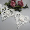 5pcs 10*10.5cm Cotton Heart Flower Lace Trim Embroidered Lace Ribbon Handmade Wedding Dress Patchwork Sewing Supplies Craft
