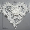5pcs 10*10.5cm Cotton Heart Flower Lace Trim Embroidered Lace Ribbon Handmade Wedding Dress Patchwork Sewing Supplies Craft