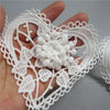 5pcs 10*10.5cm Cotton Heart Flower Lace Trim Embroidered Lace Ribbon Handmade Wedding Dress Patchwork Sewing Supplies Craft