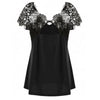 5xl Plus Size Lace Patchwork Tunic Shirts V-neck Short Sleeve Blouses Top Casual Summer Blouse Women Elegant Топ Женский