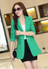 6 Colors New Autumn Spring Long Elegant Women Blazers   Candy Colors Causal Slim Ladies Suits Jackets Long Sleeve S10-2