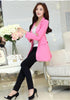 6 Colors New Autumn Spring Long Elegant Women Blazers   Candy Colors Causal Slim Ladies Suits Jackets Long Sleeve S10-2
