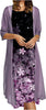 Women's Valentine's Day Dresses Fashion Print O/Neck Medium Long Length Two Piece Set Dress Spring 2023