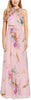 Women's Floral Printed Chiffon Gown