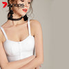 7-Shop AC0014 Cotton Sexy Women's Tank Tops Fitness Sleeveless Women Camis Summer Lady Crop Tops Elastic Underwear Female Vest