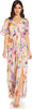 Women's Floral Printed Chiffon Gown