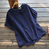 7788 Summer Women Blouse Japan Style Loose Peter Pan Collar Short Sleeve Tops Casual Pullover Shirts Women