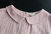 7788 Summer Women Blouse Japan Style Loose Peter Pan Collar Short Sleeve Tops Casual Pullover Shirts Women