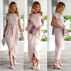 8 Colors Split Long Dress Fashion Women O-Neck Maxi Dress Summer Short Sleeve Solid Dress with Belt Vestidos S-2XL ~~