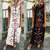 80% SALES!!! Boho Plus Size Summer Beach Floral Print Lady Split Sleeveless Kaftan Maxi Dress