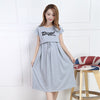 Summer Korean Fashion Maternity Nursing Long Dress Breastfeeding Clothes for Pregnant Women Cotton Pregnancy Feeding