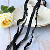 8MM Wide White Black Polyester Stretch Lace Elastic Ruffle Polyester Mini Lace Ribbon Clothing DIY Handcrafts Sewing Supplies