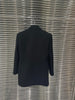 9.7 KlasonBell Black Temperament Double Breasted Shoulder Pads Collect Waist Midi Blazer Women
