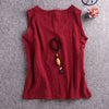 9 Candy Color Solid Cotton Linen Women Tank Top Summer Casual Sleeveless Camisole Vest Kawaii Slim Cute Tanks Tops Camis B076