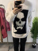 90s Emo Y2k Aesthetic Cashmere Sweater Women Men Skull Jacquard Loose Pullover Harajuku Grunge Knitted Jumper Gothic Streetwears