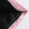 A GIRLS Fall  women's wear European and American style pink stitching slim fit all-match suit jacket
