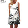 A-Line Womens Dresses Summer White Mini Party Dress Sexy Club Casual Vintage Beach Sun Dress Robe