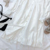 A-line Dress Women Solid Peter Pan Collar Autumn Student Long Sleeve Simple College Feminino Vestidos Ulzzang Loose Chic