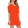 A summer dress with thin shoulder-straps ,Twelve different Solid Color half sleeved Chiffon dress six size sell like hot cakes