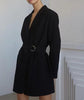 2023 autumn women black blazer dress belted blazer dresses