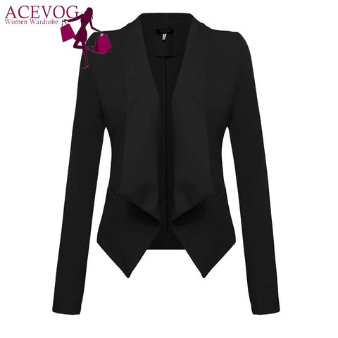 Brand Women Blazer Coat Autumn Winter Long Sleeve Jacket Coat Basic Elegant Ladies Blazers Dark Red Black Plus Size