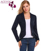 Women Autumn Classic Blazer Long Sleeve V Neck Open Front Basic Jacket Slim Casual Solid Office Lady Blazer Work Jacket