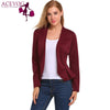 Women Autumn Classic Blazer Long Sleeve V Neck Open Front Basic Jacket Slim Casual Solid Office Lady Blazer Work Jacket