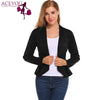 Women Autumn Classic Blazer Long Sleeve V Neck Open Front Basic Jacket Slim Casual Solid Office Lady Blazer Work Jacket