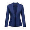 Women's Basic Blazer Autumn Stand Collar Classic Jacket Long Sleeve Open Front Slim Fit  Suit Tops Outwear Lady Clothes