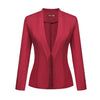 Women's Basic Blazer Autumn Stand Collar Classic Jacket Long Sleeve Open Front Slim Fit  Suit Tops Outwear Lady Clothes