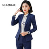 ACRMRAC Women Long sleeves  Slim jacket Skirt set OL Formal Skirt Suits Business suit