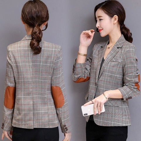 Women's jacket New Spring and autumn Houndstooth Slim Women Blazers