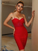 ADYCE 2023 Summer Women Bandage Dress Sexy Sleeveless Lace Bodycon Runway Spaghetti Strap Celebrity Evening Party Club Dress