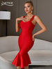 ADYCE 2023 Summer Women Black Bandage Dress Sexy Spaghetti Strap Sleeveless Bodycon Club Celebrity Evening Party Lady Dress