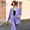 AEL Retro autumn spring jacket women suit coats Violet outwear casual turn down collar streetwear loose jackets blazer