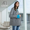 AEL Women Notched Neck Blazer Plaid Coat Suits Office Female Spring Casual Double-Breasted Ladies Jacket