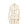 AEL Women's Blazer And Pleated Skirt Two-Piece 2023 Slim Sweet Suits With Miniskirts Harajuku Black Apricot