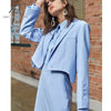 AEL office clothes spring women skirt suits elegant office lady blazer and skirt set formal wear two piece skirt set uniform