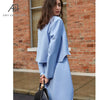 AEL office clothes spring women skirt suits elegant office lady blazer and skirt set formal wear two piece skirt set uniform